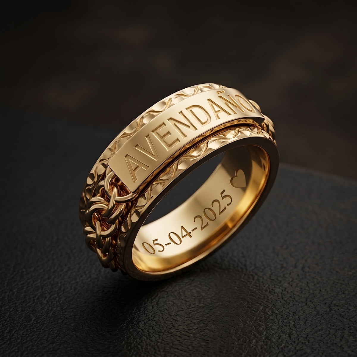 10k Yellow Gold Chino Link Spinning Ring – TAMAYO GOLD LLC
