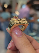 Load image into Gallery viewer, Personalized Heart Name Gold Ring