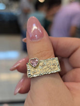 Load image into Gallery viewer, Personalized Heart Name Gold Ring