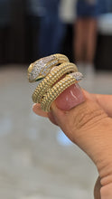 Load image into Gallery viewer, Snake Ring 10k with czs