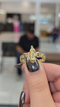 Load image into Gallery viewer, 10K Gold Virgencita Ring with Chino Monaco Band