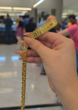 Load image into Gallery viewer, Gold-Toned 925 Sterling Silver Bar Bracelet