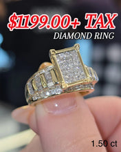 Load image into Gallery viewer, Diamond Ring - Princess Cut, Baguette Natural Diamonds