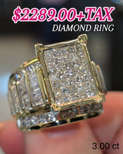 Load image into Gallery viewer, Diamond Ring - Princess Cut, Baguette Natural Diamonds