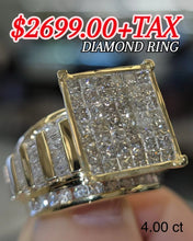 Load image into Gallery viewer, Diamond Ring - Princess Cut, Baguette Natural Diamonds