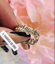 Load image into Gallery viewer, Chino link double dimension name ring!