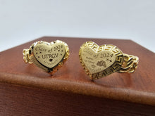 Load image into Gallery viewer, 10k Yellow Chino Link Monaco Graduation Ring