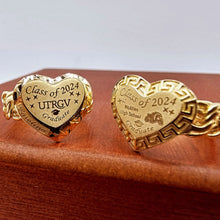 Load image into Gallery viewer, 10k Yellow Chino Link Monaco Graduation Ring