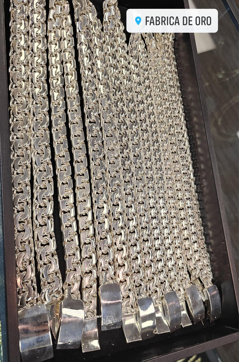 『Hollywood CHAIN BROWN×SILVER』 Silver Closed Link Chino Chain – TAMAYO GOLD LLC