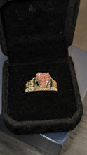 Load image into Gallery viewer, 10K Yellow Gold Heart Ring with Cubic Zirconia – Customizable Design