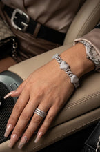 Load image into Gallery viewer, Moissanite Heart Cuban Link Bracelet in Sterling Silver