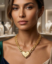 Load image into Gallery viewer, SILVER HEART CHINO BAR LINK CHAIN