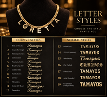 Load image into Gallery viewer, 10K Yellow Gold Custom Chino Link Chain with Personalized Letters