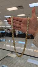Load image into Gallery viewer, Monaco style Chinobar chain in 10K gold