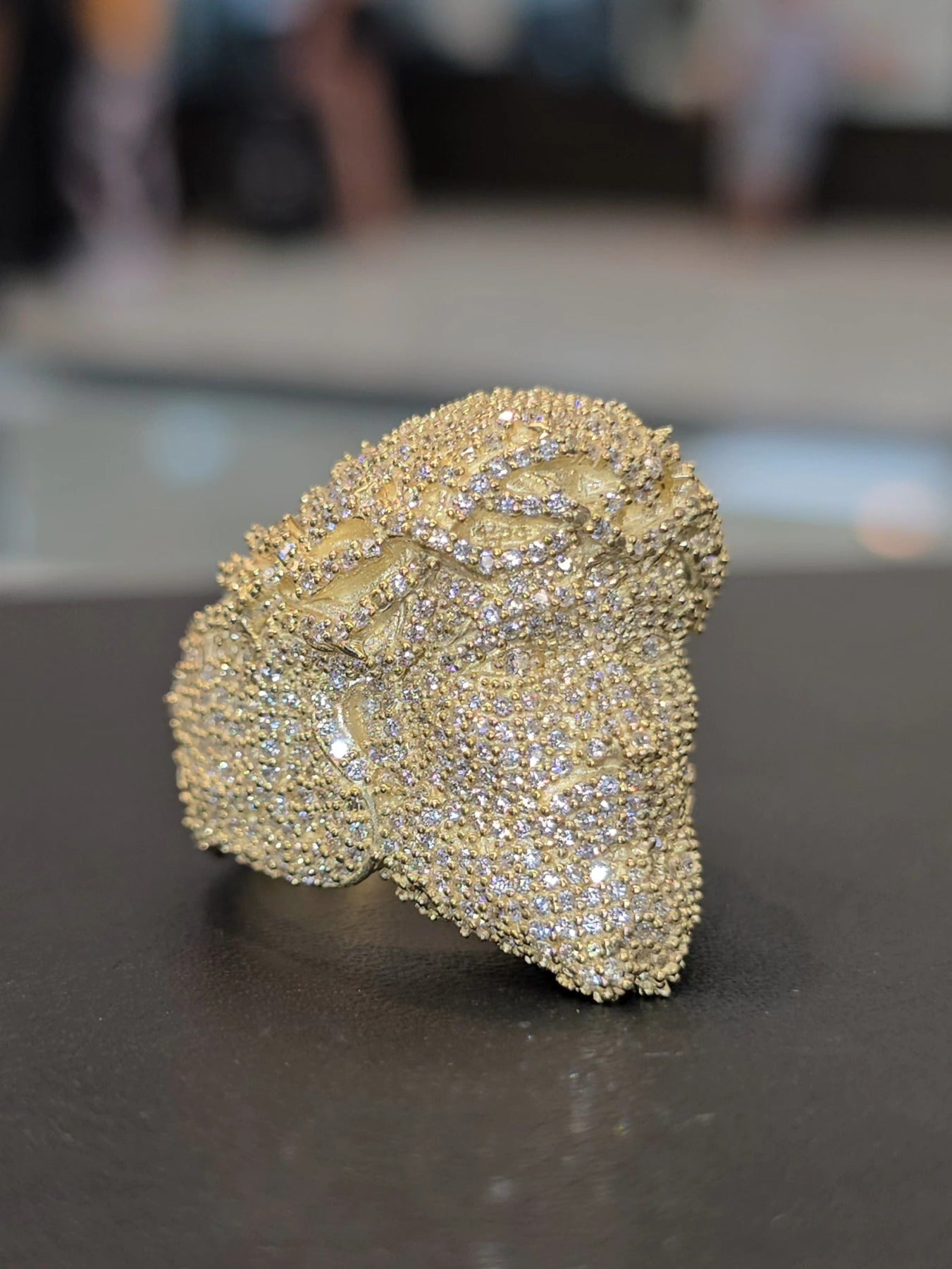 Jesus Face Iced Out Ring