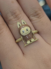 Load image into Gallery viewer, Labubu Character Gold Ring