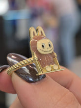 Load image into Gallery viewer, Labubu Character Gold Ring