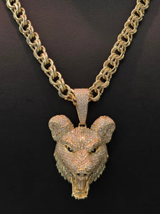 Wolf Amulet & ChinoLink Chain Set