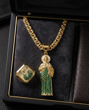 Load image into Gallery viewer, 10 K GOLD SAN JUDAS CHAIN, PENDANT AND RING SET
