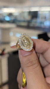 10K Gold Virgencita Oval Ring