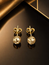 Load image into Gallery viewer, 10 K GOLD TEXTURED SPHERE STUD EARRINGS