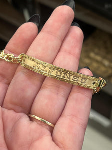 Chino Monaco 10k Gold Bracelet with Greek Frame