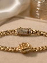 Load image into Gallery viewer, 10 K GOLD MONACO CUBAN ROSES BRACELET