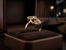 Load image into Gallery viewer, 10 K GOLD WISDOM OWL RING