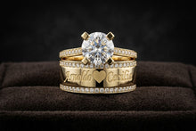 Load image into Gallery viewer, 10K Gold Solitaire CZS Ring  Personalized Engraving Available