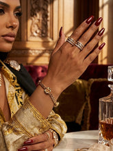 Load image into Gallery viewer, 10 K GOLD MONACO CUBAN ROSES BRACELET