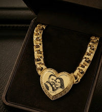 Load image into Gallery viewer, SILVER HEART CHINO BAR LINK CHAIN