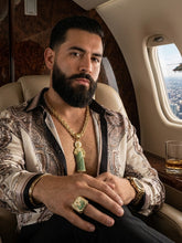Load image into Gallery viewer, 10 K GOLD SAN JUDAS CHAIN, PENDANT AND RING SET