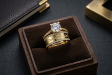 Load image into Gallery viewer, 10K Gold Solitaire CZS Ring  Personalized Engraving Available