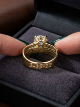 Load image into Gallery viewer, 10K Gold Solitaire CZS Ring  Personalized Engraving Available