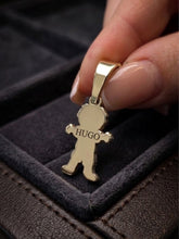 Load image into Gallery viewer, 10 K MINIMALIST SILHOUETTE DOUBLE BOY PENDANT
