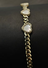 Load image into Gallery viewer, 3 Hearts Cuban Monaco Bracelet!