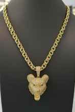 Load image into Gallery viewer, Wolf Amulet &amp; ChinoLink Chain Set