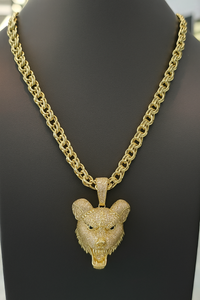 Wolf Amulet & ChinoLink Chain Set
