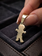 Load image into Gallery viewer, 10 K MINIMALIST SILHOUETTE DOUBLE BOY PENDANT