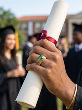 Load image into Gallery viewer, Custom Heart Cut Graduation Ring