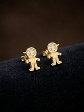 Load image into Gallery viewer, 10 K GOLD LITTLE BOY STUD EARRINGS