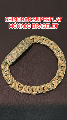 Custom chinobar superflat monaco bracelet 10k