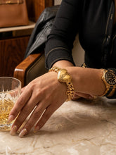 Load image into Gallery viewer, 10 K GOLD MONACO HEART AND KEY BRACELET