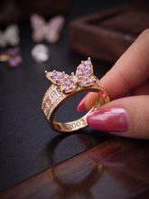 Load image into Gallery viewer, 10 K GOLD PURPLE BUTTERFLY RING