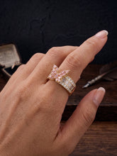 Load image into Gallery viewer, 10 K GOLD PINK BUTTERFLY RING