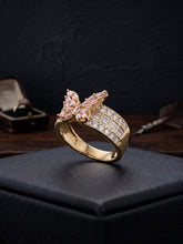 Load image into Gallery viewer, 10 K GOLD PINK BUTTERFLY RING