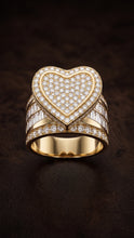 Load image into Gallery viewer, Eternal Heart Gold Ring with CZ Brilliance