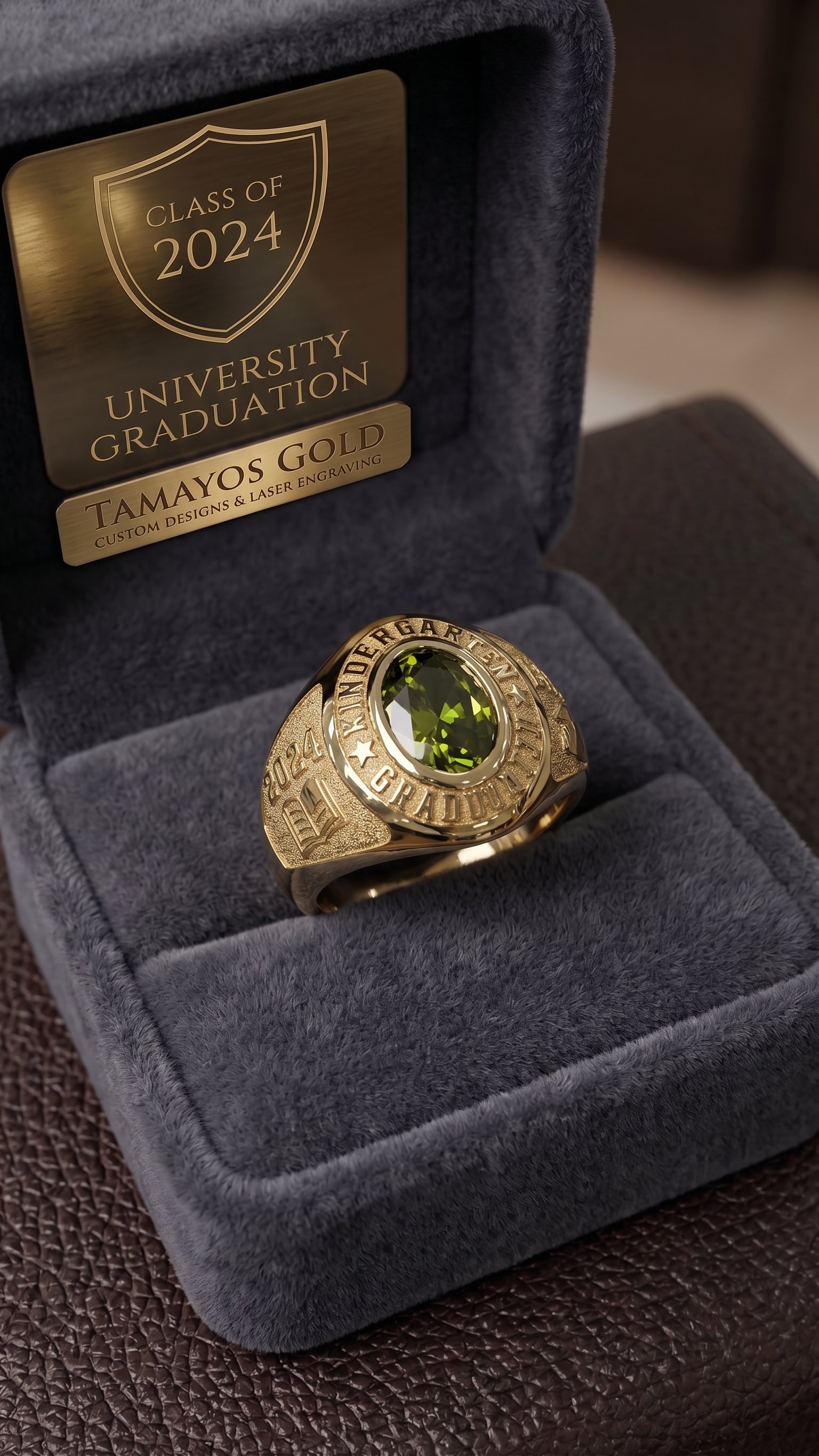 10 K GOLD CUSTOM GRADUATION RING – TAMAYO GOLD LLC