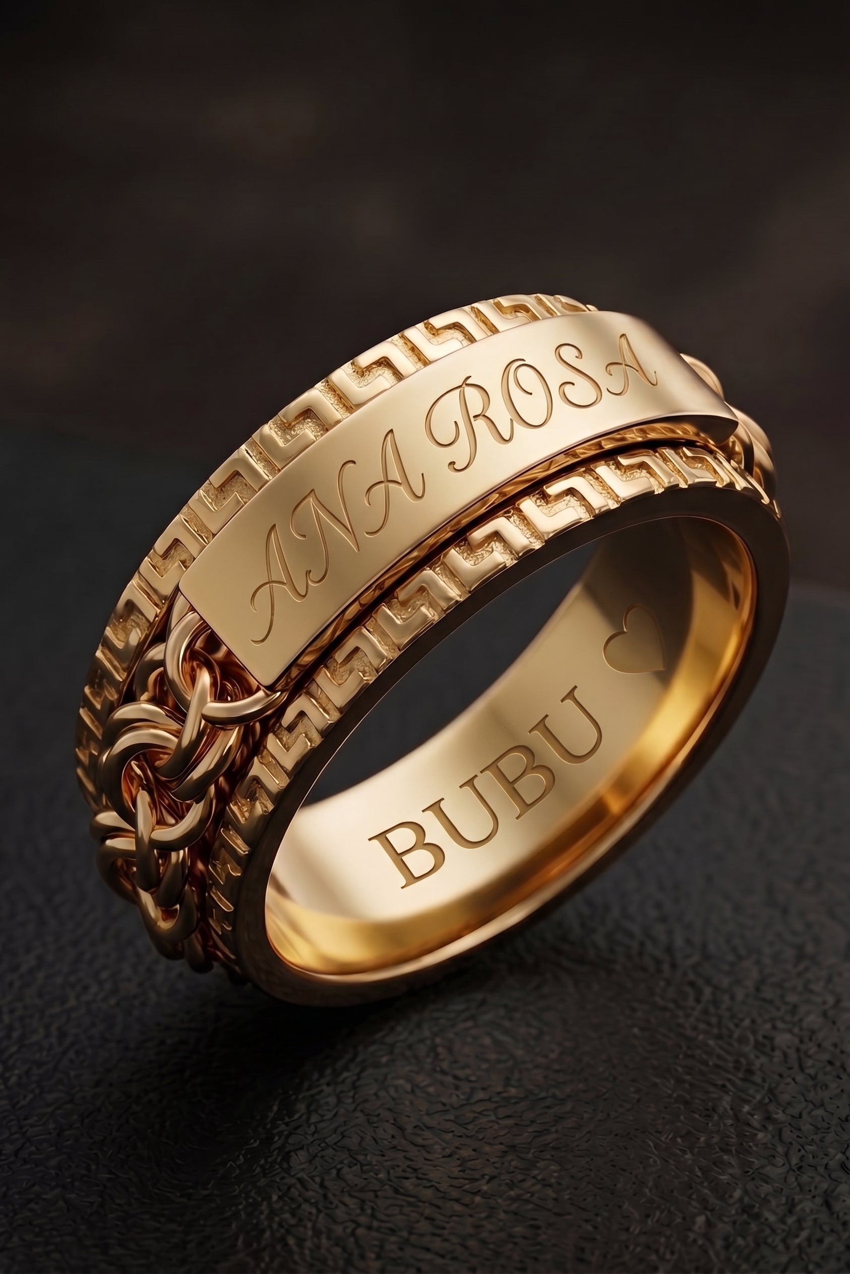 10k Yellow Gold Chino Link Spinning Ring – TAMAYO GOLD LLC