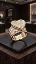 Load image into Gallery viewer, Eternal Heart Gold Ring with CZ Brilliance